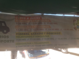 bus schedule to the grutas